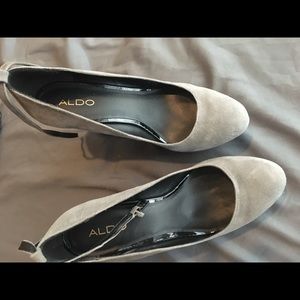 Aldo grey suede wedges